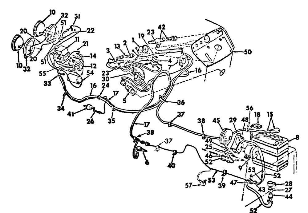 Starting And Lighting Diagram and Parts List for CUB185  Cub Cadet Lawn Tractor